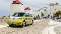 Volkswagen ID. Buzz in Greek Island Astypalea