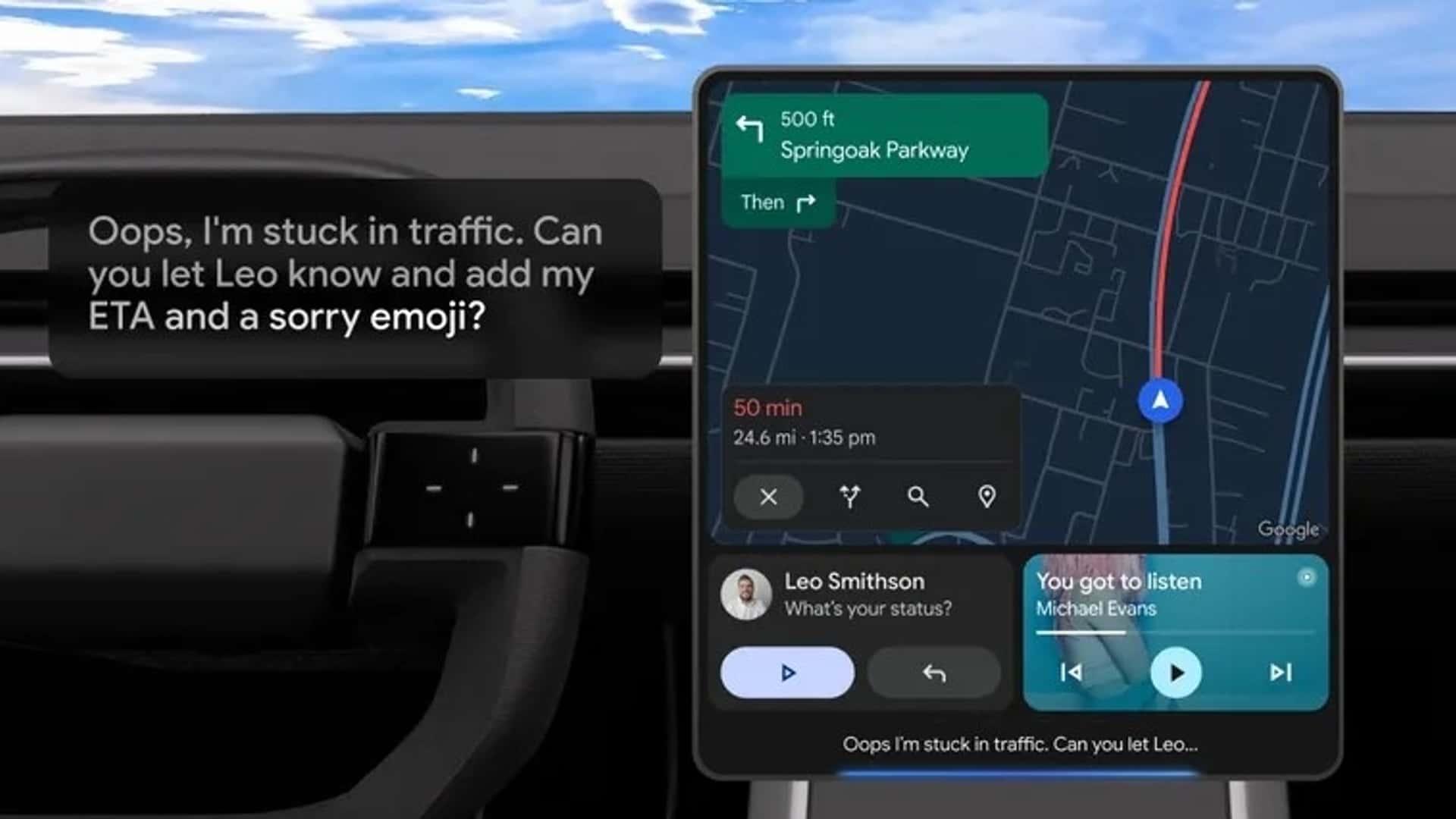 Android Auto Is Getting Gemini, Google's AI Assistant