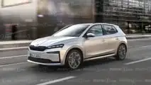 Skoda Fabia restyling (2026), el render de Motor1.com