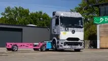 Mercedes-Benz eActros 600 side impact crash test