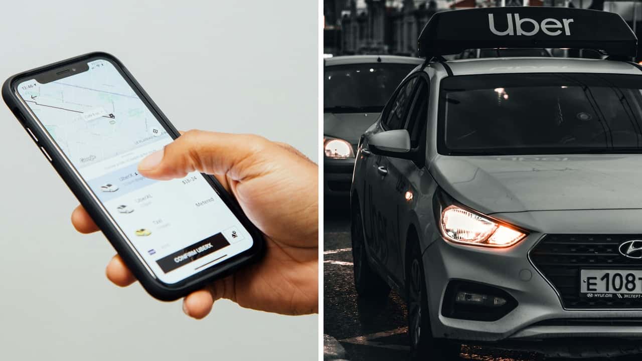 Woman tries to order an Uber