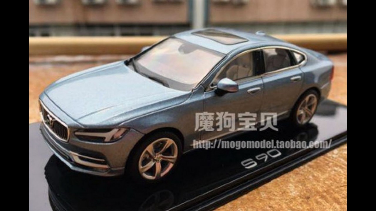 Substituto do S80, Volvo S90 pode ter sido revelado por modelo em escala