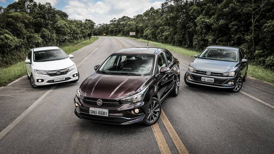 Comparativo Fiat Cronos x VW Virtus x Honda City