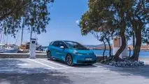 Greek island Astypalea: Volkswagen ID.3 charging