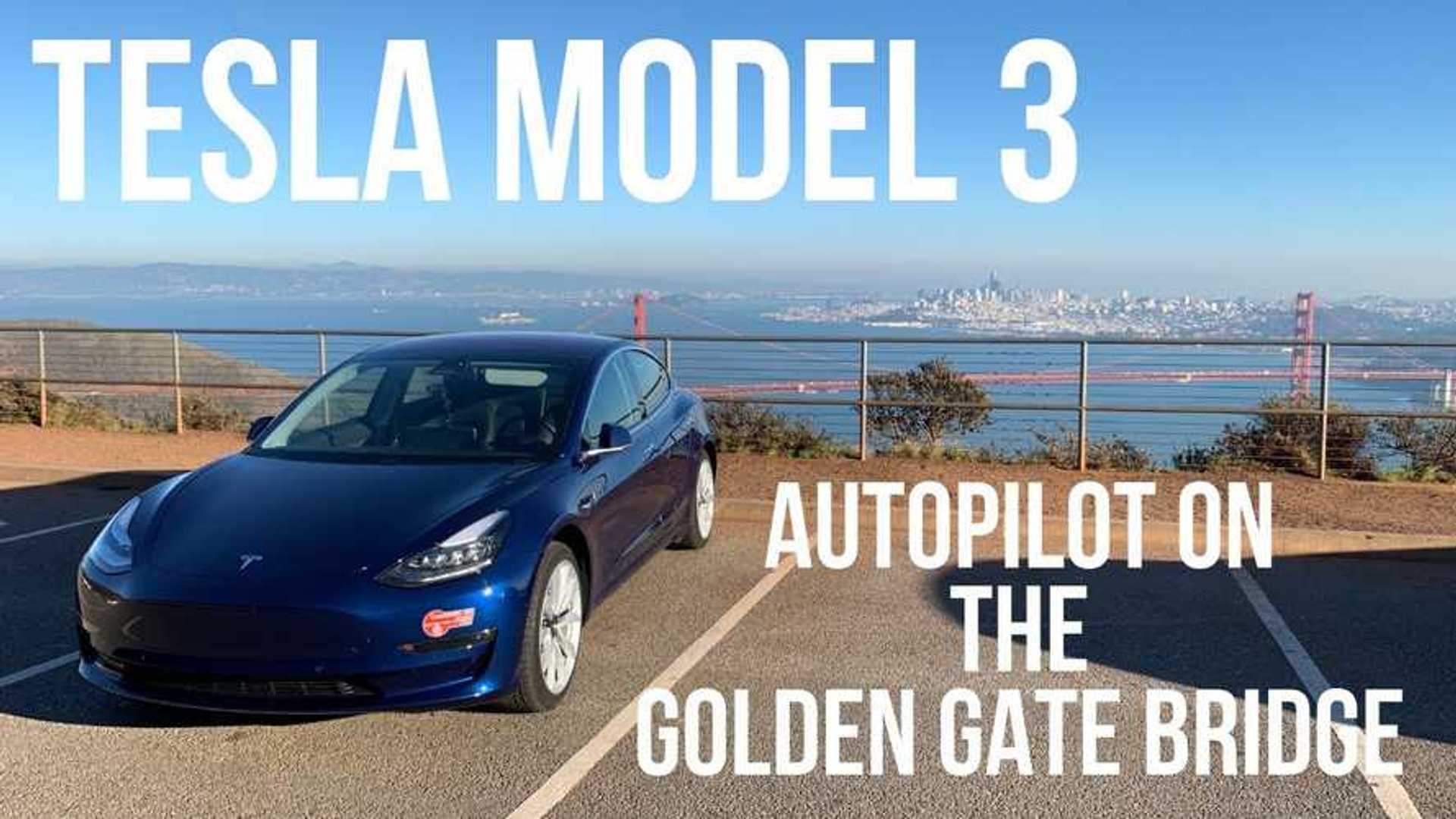 Tesla Model 3 Autopilot Versus The Golden Gate Bridge: Video