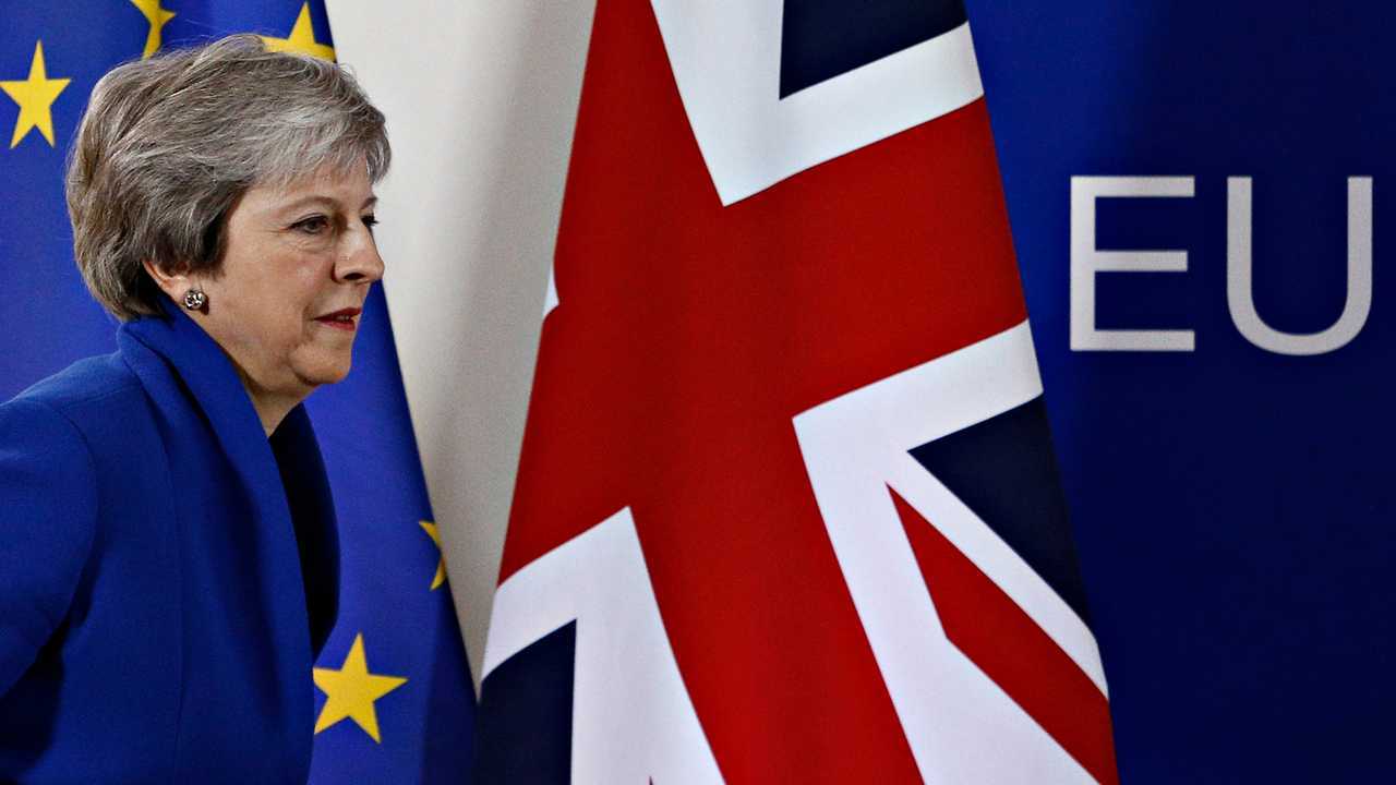 British Prime Minister Theresa May at EU leaders summit in Brussels Belgium