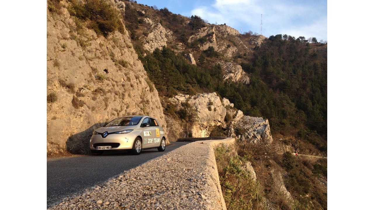 Renault ZOE takes the top four places in the 6th ZENN Monte-Carlo Rally