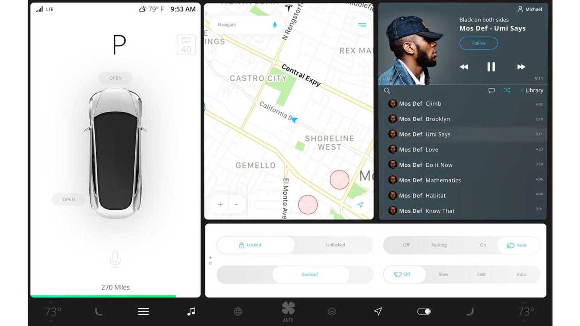 Tesla Model 3 User Interface With Gesture Controls? - Video