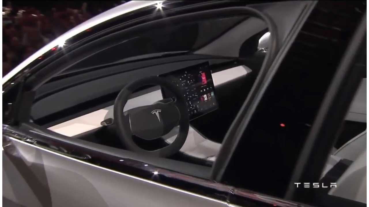 Tesla Model 3 Interior Dash (from the live reveal)