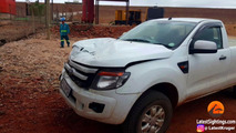 hippo charges Ford Ranger