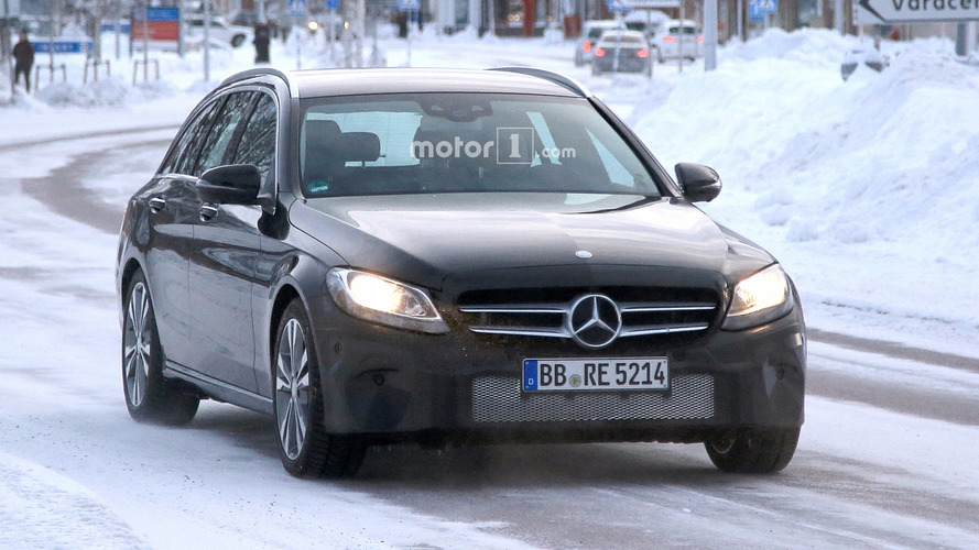 2018 Mercedes C-Class Estate facelift spy photo