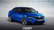 Skoda Octavia RS facelift render