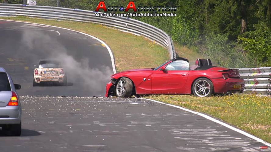 BMW Z4 M Roadster Nürburgring crash