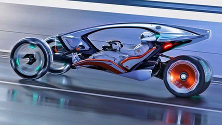 saicdesign showed hybrid motorcycle car