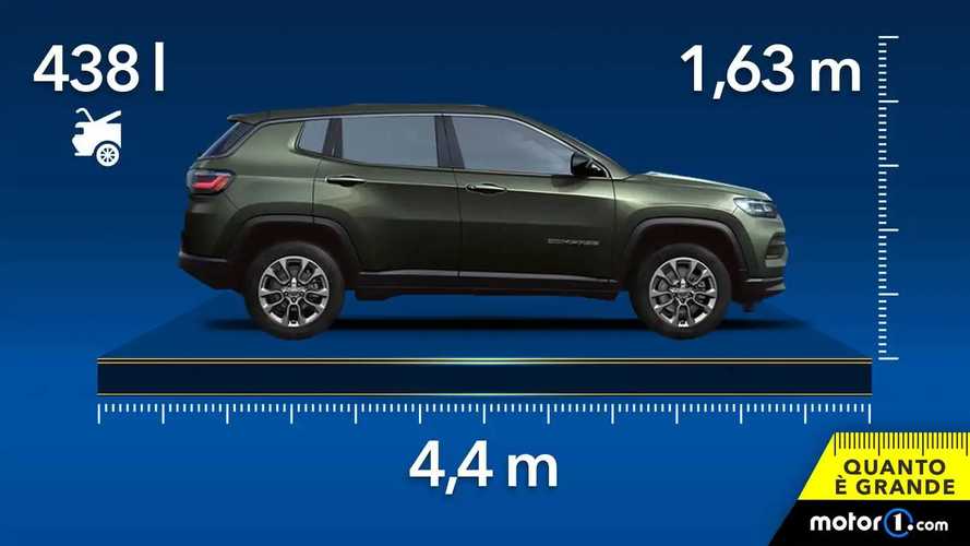 Jeep Compass, dimensioni e bagagliaio del SUV anche ibrido