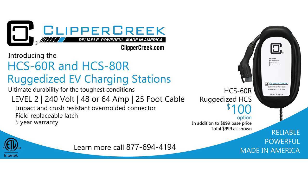 High Power “Ruggedized” Electric Vehicle Charging Stations now available from ClipperCreek