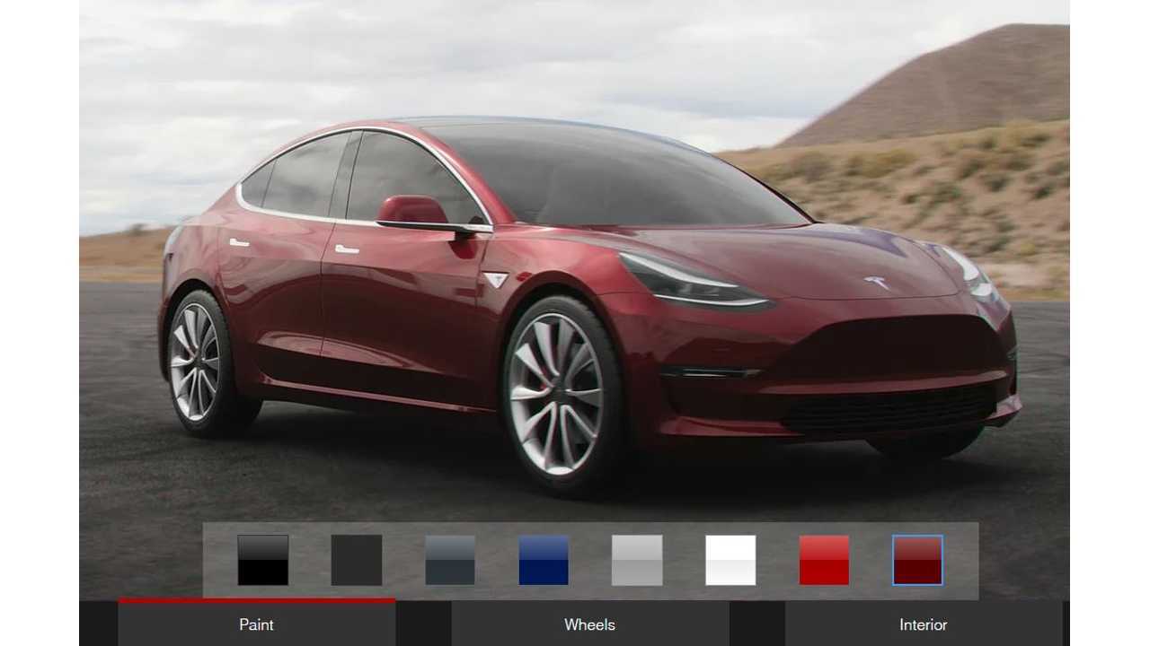 Rendering of Tesla Model 3 Configurator by <a href=