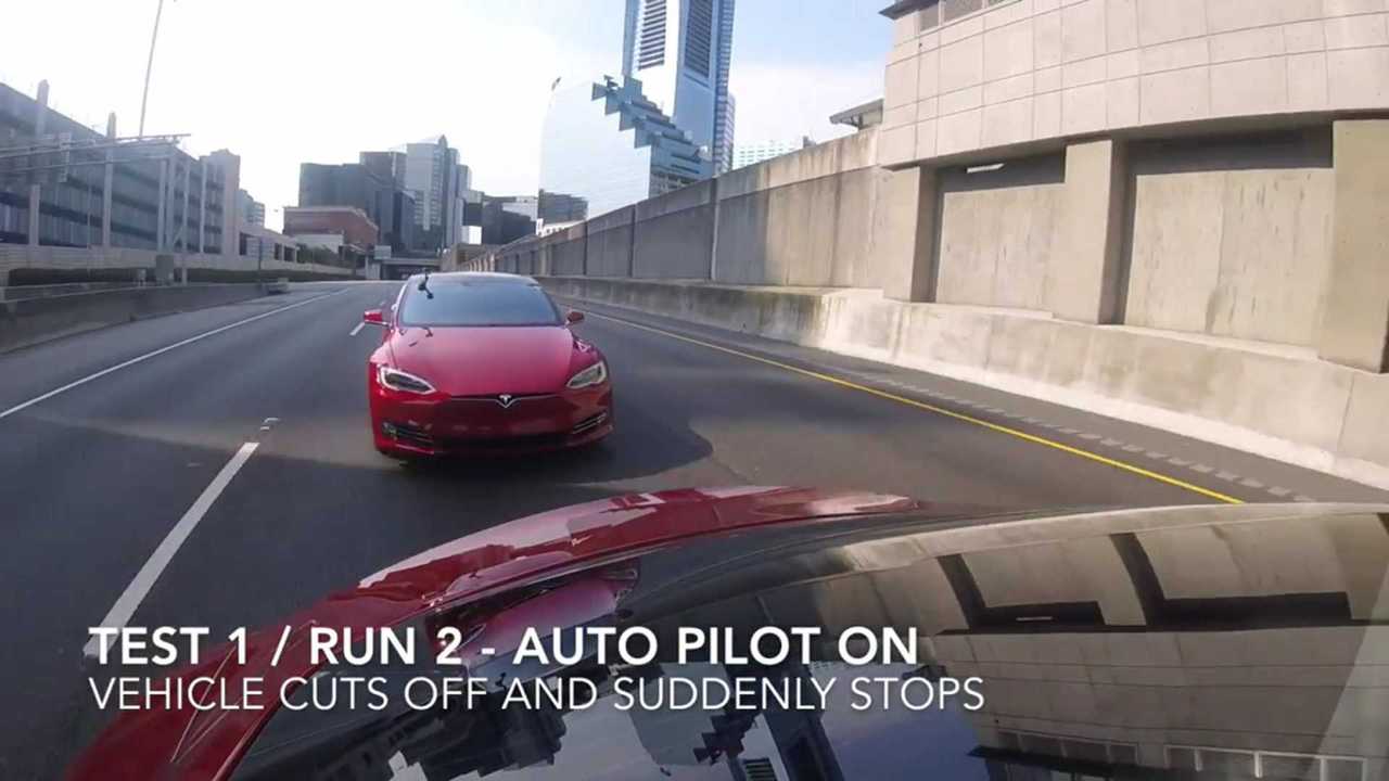 tesla auto pilot collision avoidance test 1 michael b