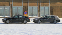 BMW 5-Series Touring and Sedan spied side by side 25.02.2010