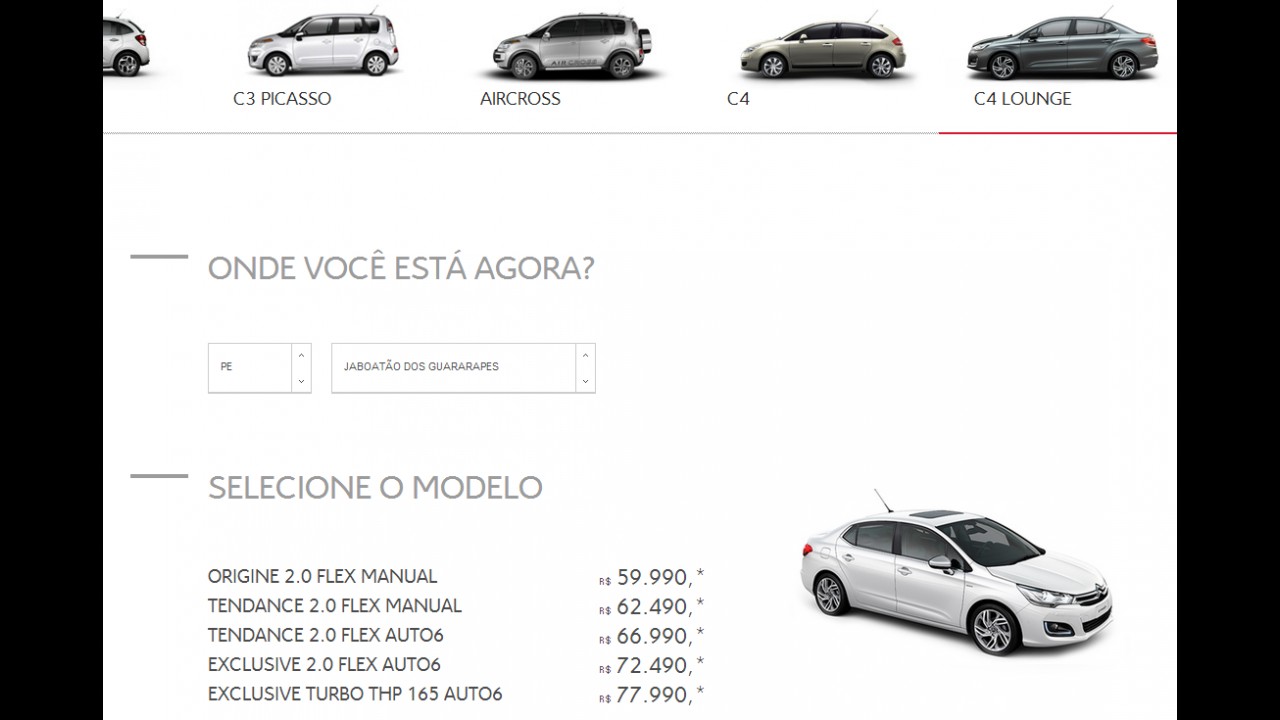 Novo C4 Lounge já pode ser configurado no site da Citroën