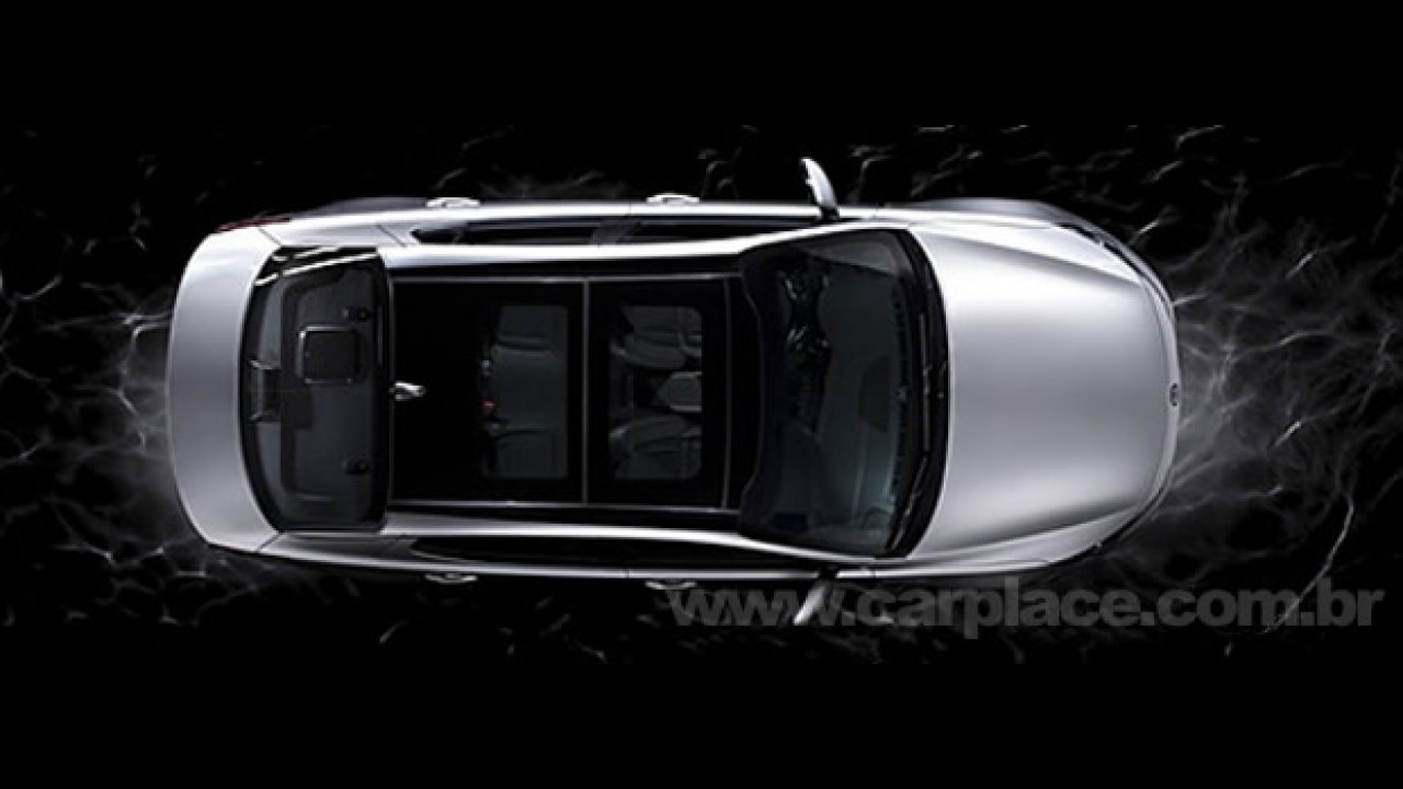 Novas imagens do Novo Kia Magentis 2011 mostram o teto de vidro panorâmico