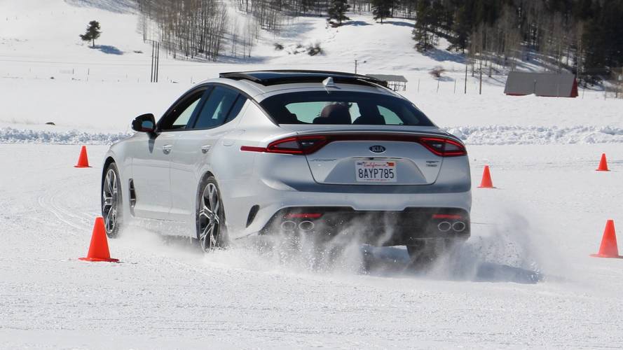 2018 Kia Stinger Ice Driving