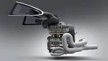 Porsche 911 engine modified by Williams and Singer