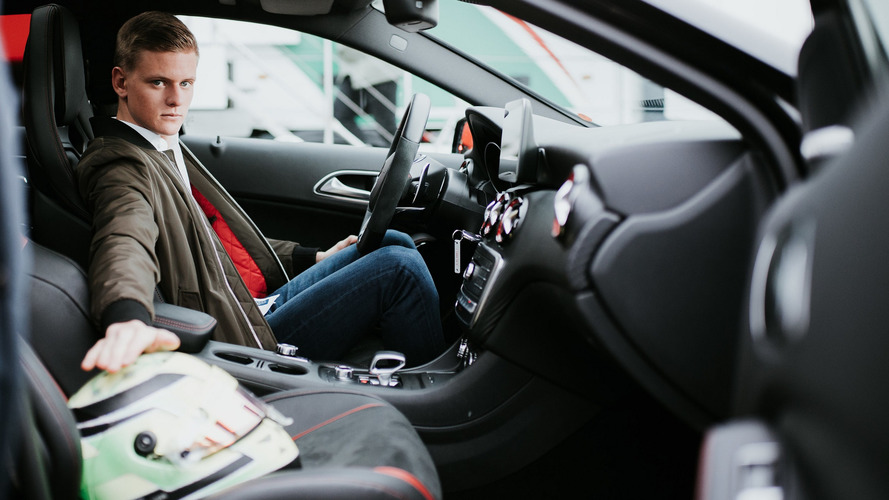 Mick Schumacher learns how to drive in a Mercedes-AMG A45