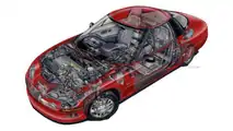 GM EV1 cutaway sketch by David Kimble