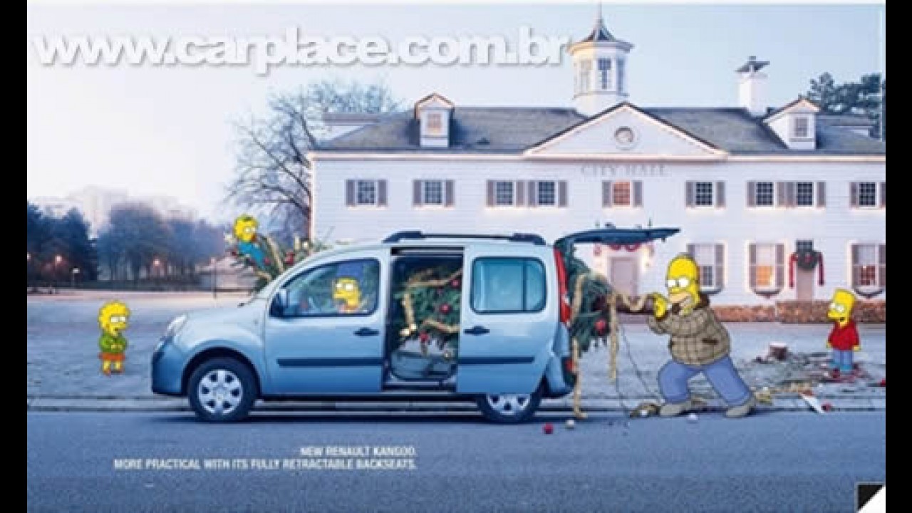 Carro família: Os Simpsons estrelam campanha do novo Renault Kangoo