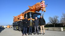 La consegna dell'autogrù Scania allestita da Liebherr a Dini Autogrù Srl