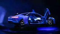 Geely Galaxy Light BEV Concept on stage
