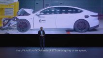 Nio Event Berlin 2022 : Nio a même inventé un nouveau crash test, l'impact frontal sur un poteau
