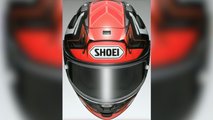 Shoei X-Fifteen Escalate - Red and Black - Top