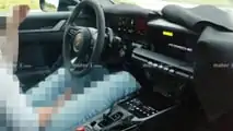 Porsche Boxster EV interior spy photos