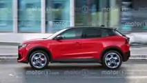Alfa Romeo B-SUV, the side view of the render