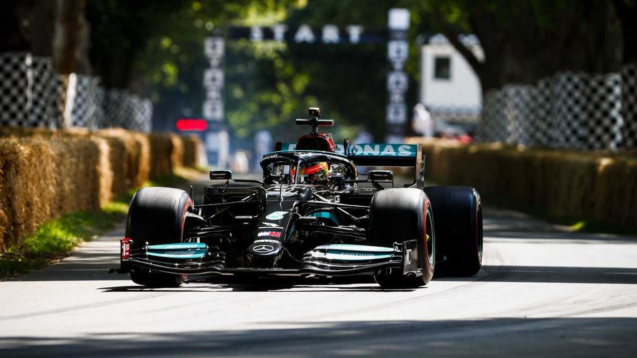George Russell at Goodwood Festival of Speed 2021