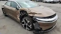 Wrecked Lucid Air Dream Edition on Copart