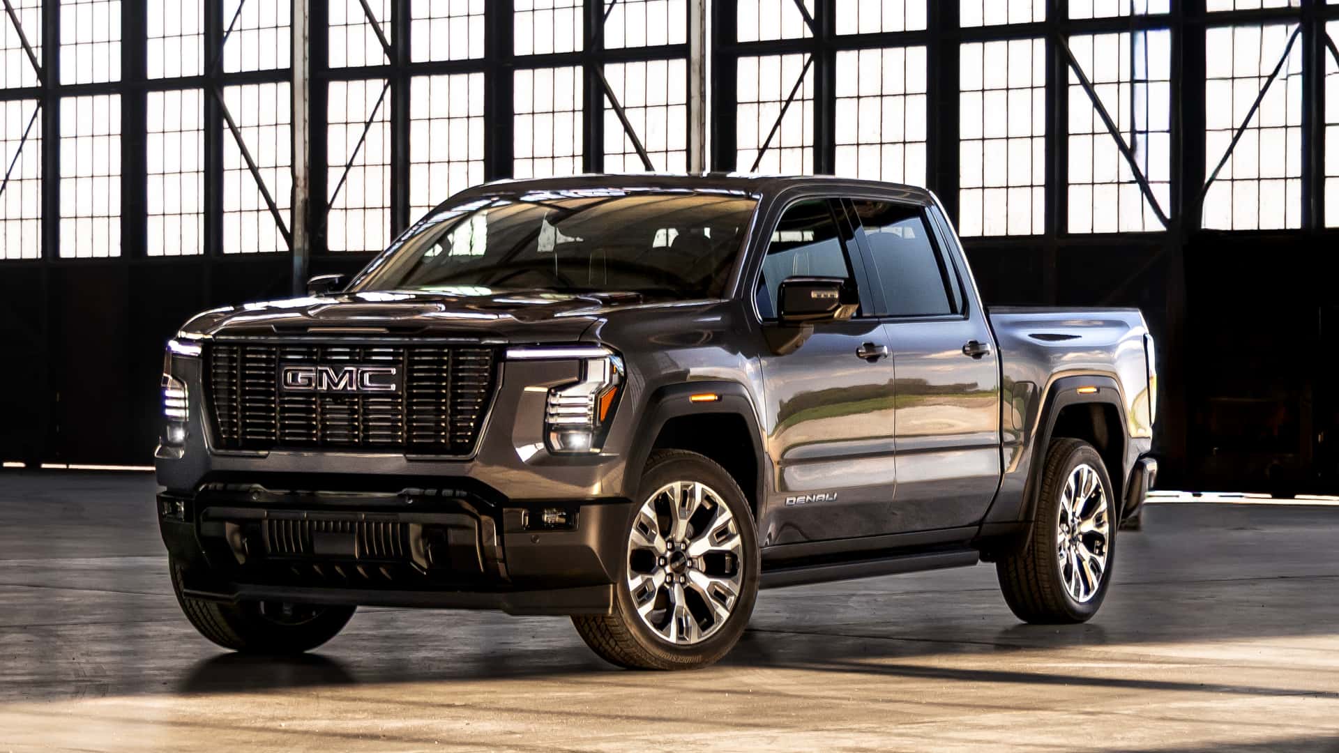GMC Sierra 1500 Denali Ultimate 2027, вид спереди три четверти