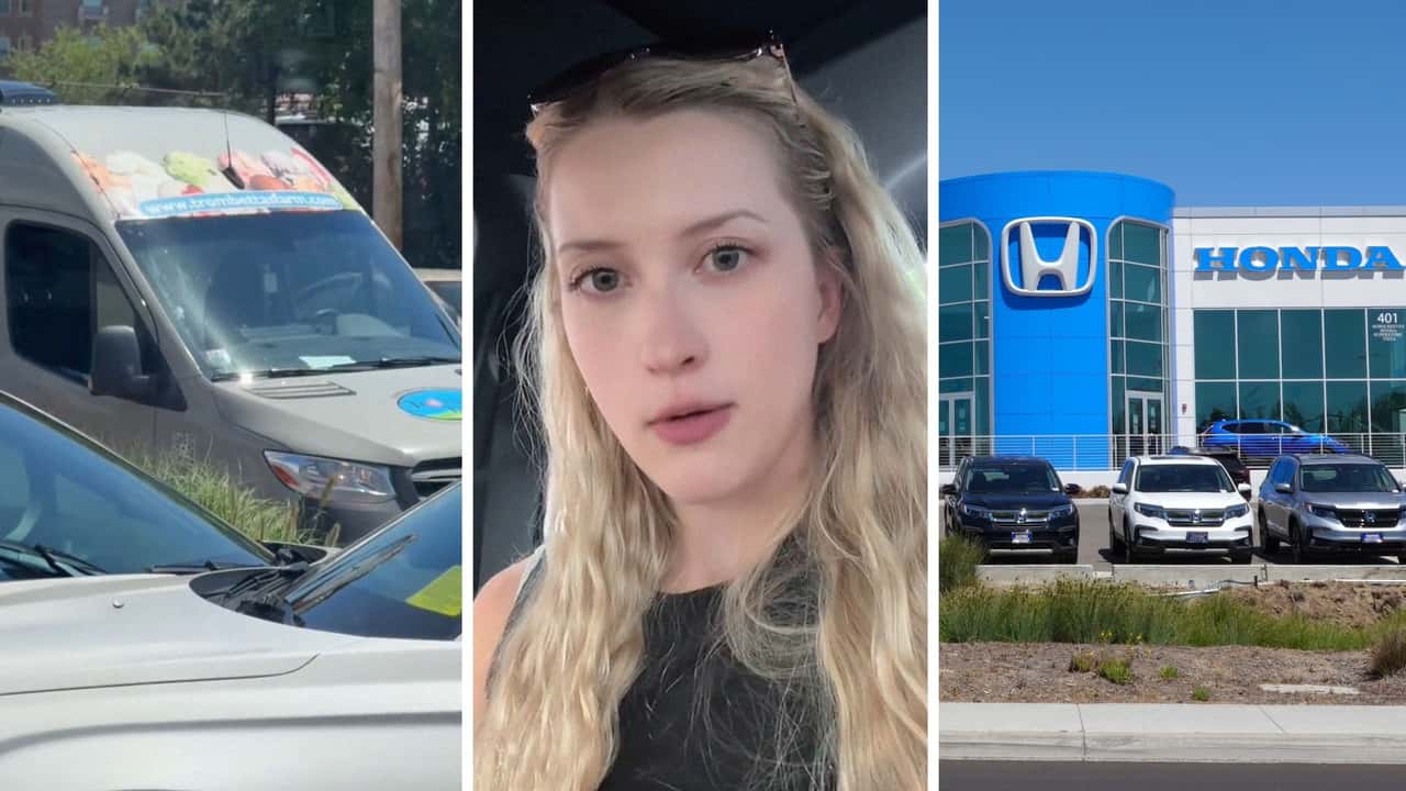 Woman takes her Honda to Jiffy Lube. Then she catches the workers relaxing at the ice cream truck for 90 minutes