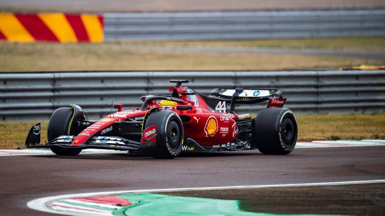 Lewis Hamilton makes Ferrari F1 test debut at Fiorano 2025