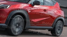 Nissan Juke elettrica (2026), il render di Motor1.com