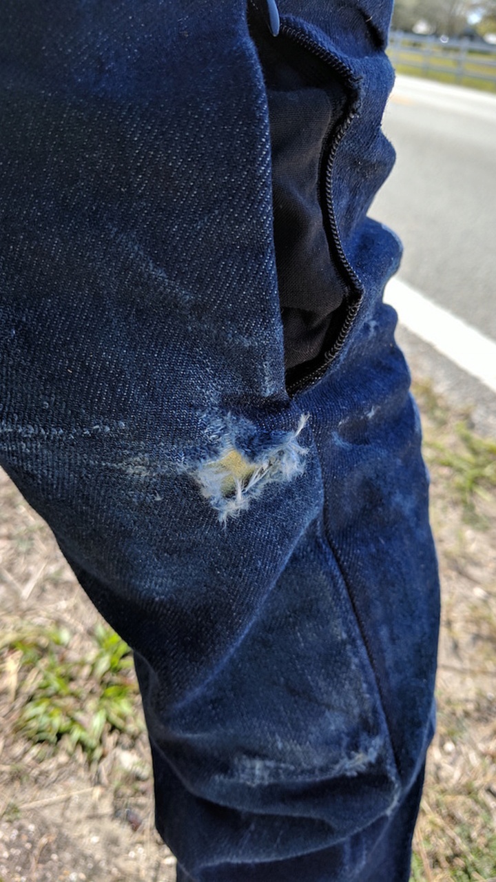 <em>My Pando Moto jeans held up really, really well.</em>