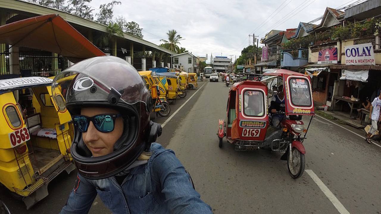 <em>Jaime negotiating the streets of South-East Asia</em>