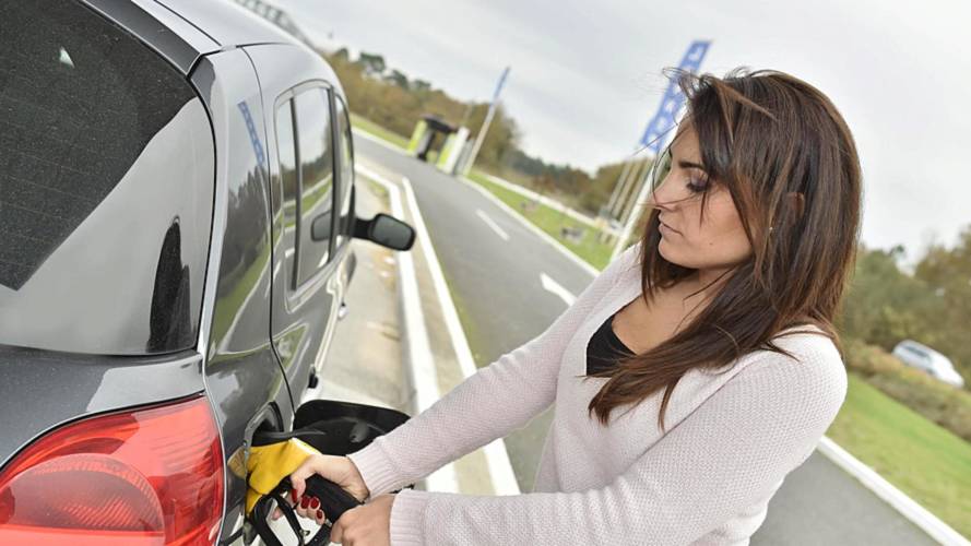 Petrol station woman