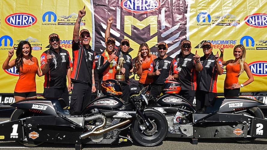 Harley-Davidson Rider Hines Sets Record At Mile-High