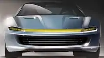 Niels van Roij Design Ferrari Daytona Shooting Brake Hommage Light Blue Front Rendering