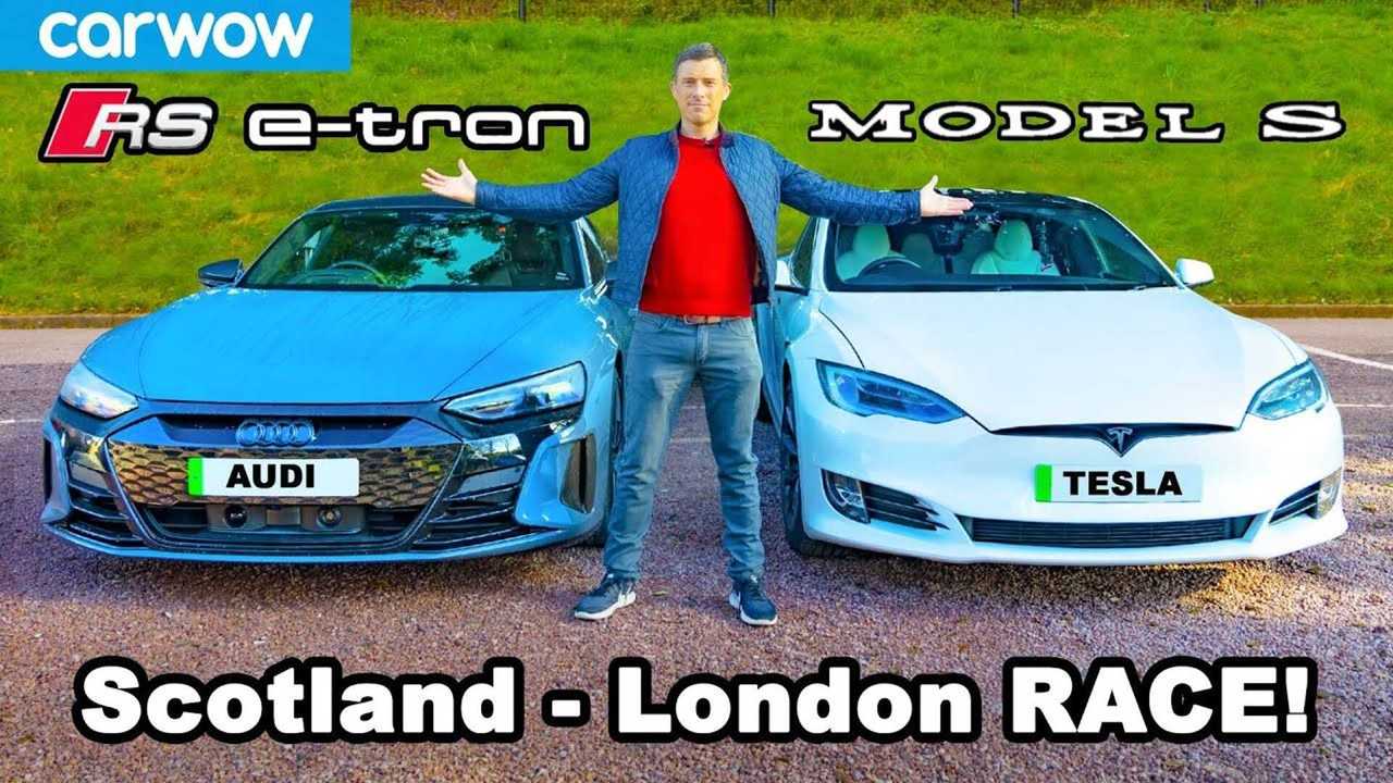 tesla model s vs audi rs e-tron gt road trip race