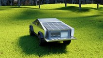 Cyberlandr Truck Camper for Tesla Cybertruck stowed and collapsed