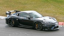 Porsche 718 Cayman GT4 RS Spy Shots Side Intakes View